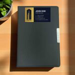 Leather Cover Planner with Silver Tag Thumbnail