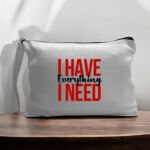 Canvas Pouch with Handle and Zipper Thumbnail