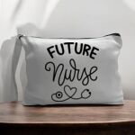 Canvas Pouch with Handle and Zipper Thumbnail