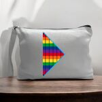 Canvas Pouch with Handle and Zipper Thumbnail