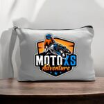 Canvas Pouch with Handle and Zipper Thumbnail