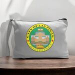 Canvas Pouch with Handle and Zipper Thumbnail