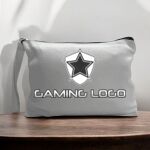 Canvas Pouch with Handle and Zipper Thumbnail