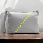 Canvas Pouch with Handle and Zipper Thumbnail