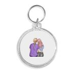 Acrylic Circle Keychain - F22 Thumbnail